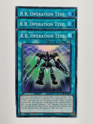 Yu Gi Oh - 3x DOOD-EN094 R.B. Operation Test - Super Rare