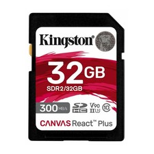 Kingston Canvas React Plus 32GB U3 V90 SD Mem...