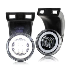 LED Fog Lights with DRL for Dodge Ram, Clear Lens Fog Lamps with Daytime 