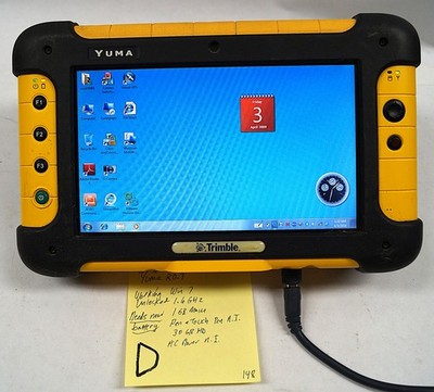 Trimble Yuma R0.7 Rugged 7'' Tablet Win7 1.6GHz 1GB Mem 30GB HD Touch WORKS F121