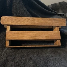 Vintage Church Hymnal/Book Holder Oak For Church Chair