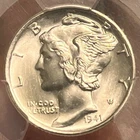1941-S Mercury Dime graded PCGS MS65FB .... Bright White!!