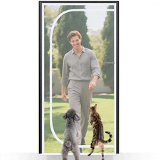 Reinforced Cat Screen Door, Fits Door Size 36" x 80"