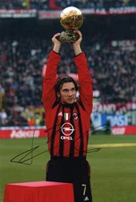 Andriy Shevchenko, AC Milan & Ukraine legend, signed 12x8 inch photo. COA.