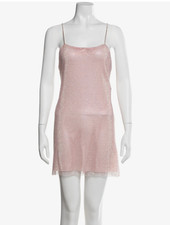 love shack fancy dress mini slip dress pink shine size 36