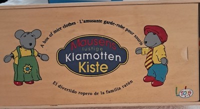 Goki Wooden Flexible Mouse Puppets Dress Up Box Set Mausens Klamotten Kiste