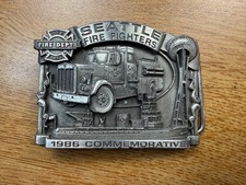 Seattle Firefighters 1986 Commemorative Belt Buckle