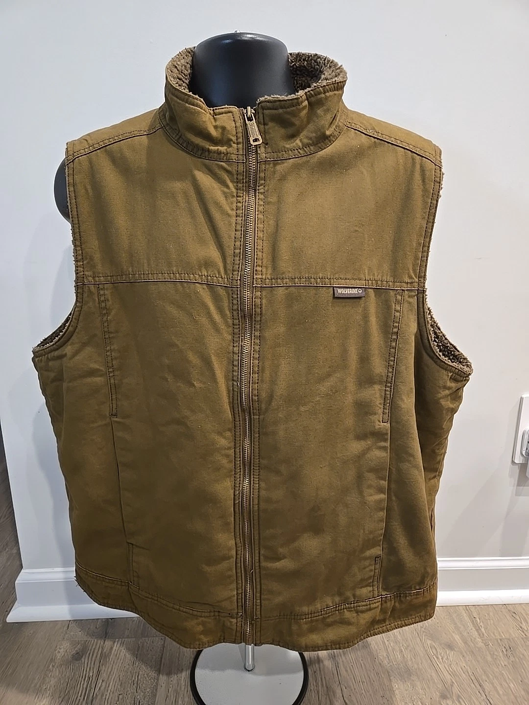 Wolverine Vest Brown Sherpa Lined Men's XL Outdoor Workwear Canvas ZIP D
Opens in a new window or ta