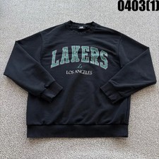 NBA Lakers Black Crewneck Sweatshirt M Official
