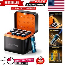 12-Pack Rechargeable Lithium aa Batteries with Charger, 1.5V Constant Output,...