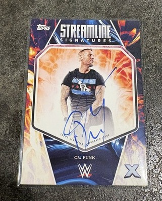 2025 Topps Exalted WWE CM Punk Streamline Signatures- On Card Auto