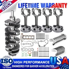 Engine Overhaul Rebuild Kit Crankshaft Con Rods Gasket Set For Chevy GMC 2.4L US