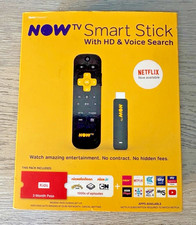 Now TV Smart Stick HD 3801 Roku OS Voice Search Remote Control Boxed Black
