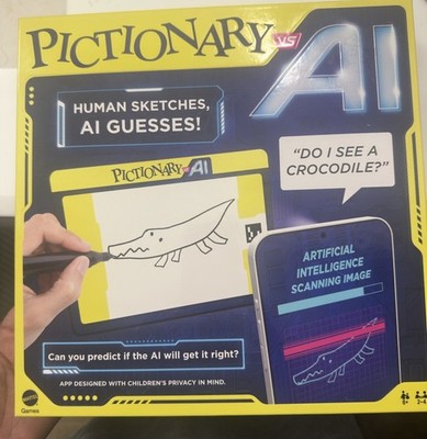 Mattel Games Pictionary vs AI App-Enabled Board Game Ages 8+ 2-4 Players HYB09