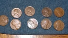lot of 9 1936D Lincoln Wheat Pennies- Very Clean