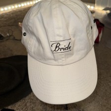"Bride" White Baseball Cap Adjustable Unisex Perfect for Bachelor's Party