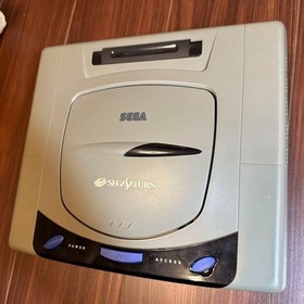Sega Saturn console Gray HST-0004 USED Japan Free Shipping Very Good Condition