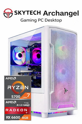 Skytech Archangel Gaming PC Desktop Ryzen 7 5700 3.7GHz | RX 6600 8GB | 16GB DDR
