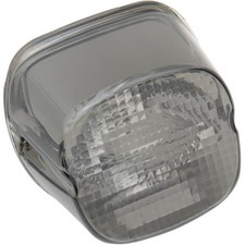 Drag Specialties 2010-0780 Laydown Taillight Lens with Top Tag Window - Smoke