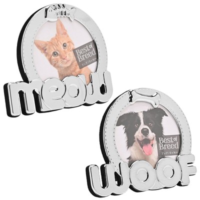 Haustier Bilderrahmen 3'x3' Silber Best of Breed - Katze Oder Hund