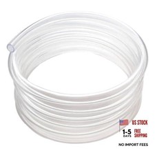 10 Feet PVC- 1/4" ID Clear Vinyl Tubing - Flexible, Hybrid PVC Hose