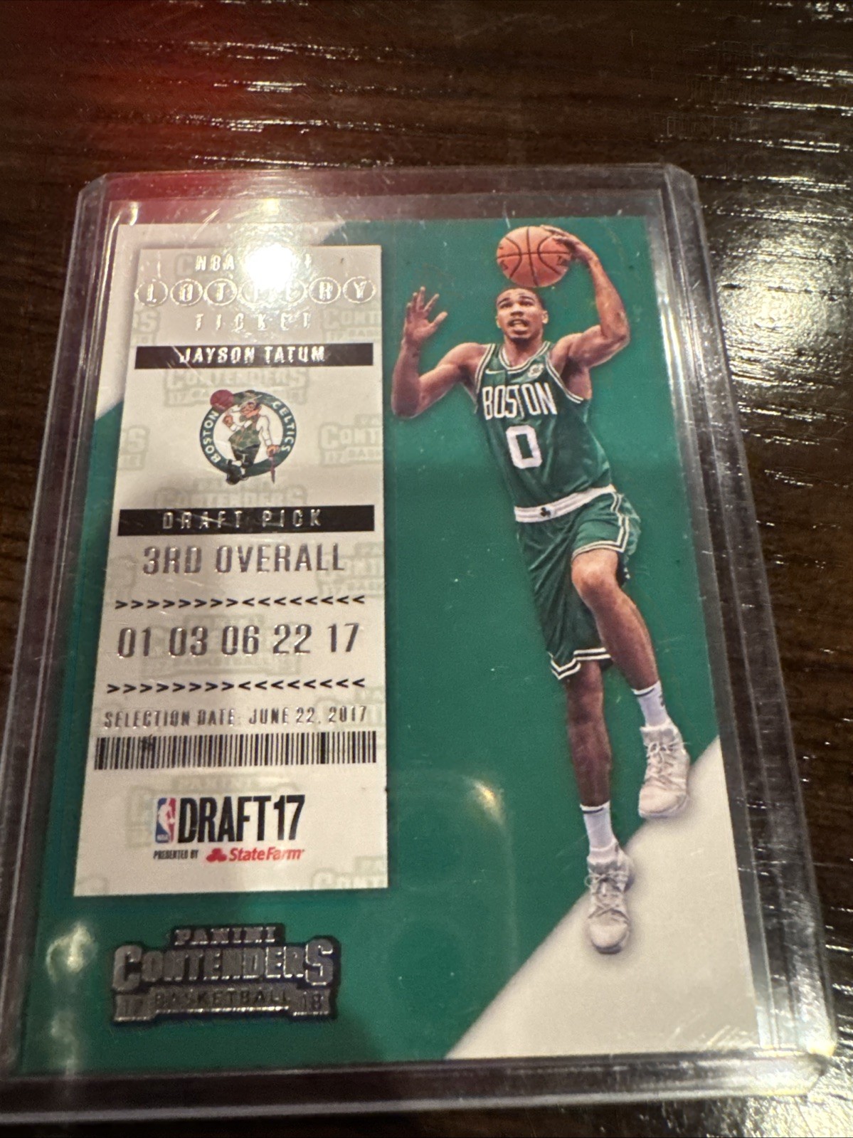 2017-18 Panini Contenders - Lottery Ticket Jayson Tatum #3 view 2
