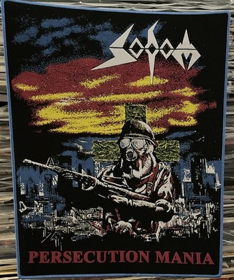Sodom - Persecution Mania 11'' x 12'' Large Woven Back Patch [Thrash Metal]