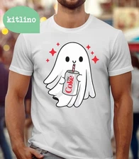 Halloween Diet Coke Ghost Short Sleeve T-shirt F81376