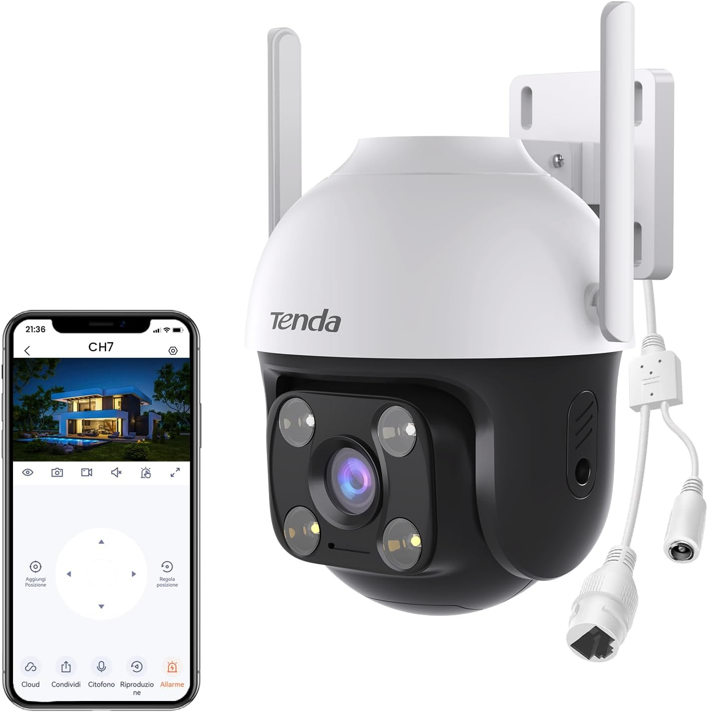 Telecamera Wi-Fi Esterno 2K+ Visione Notturna Colori | Sicurezza Top