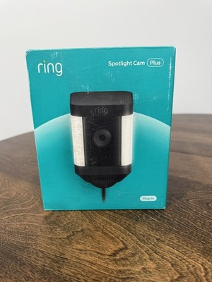 Ring Spotlight Cam Plus, Plug-In HD video , Two-Way Talk - Black