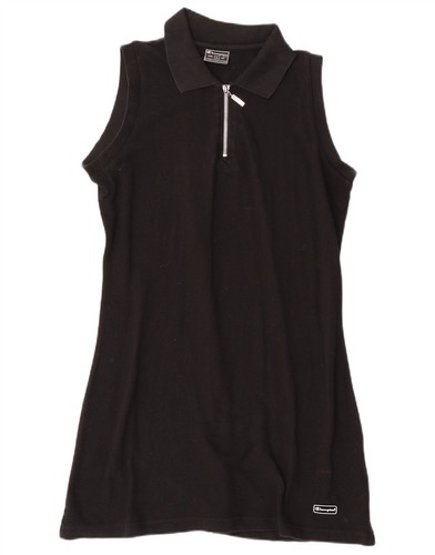 CHAMPION Womens Sleeveless Polo Dress UK 16 Large Black EH17