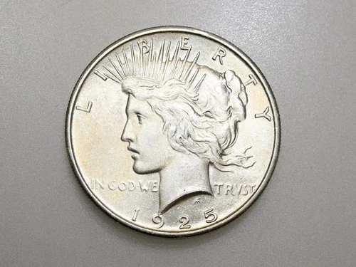 1925-P $1 PEACE SILVER DOLLAR GEM BU