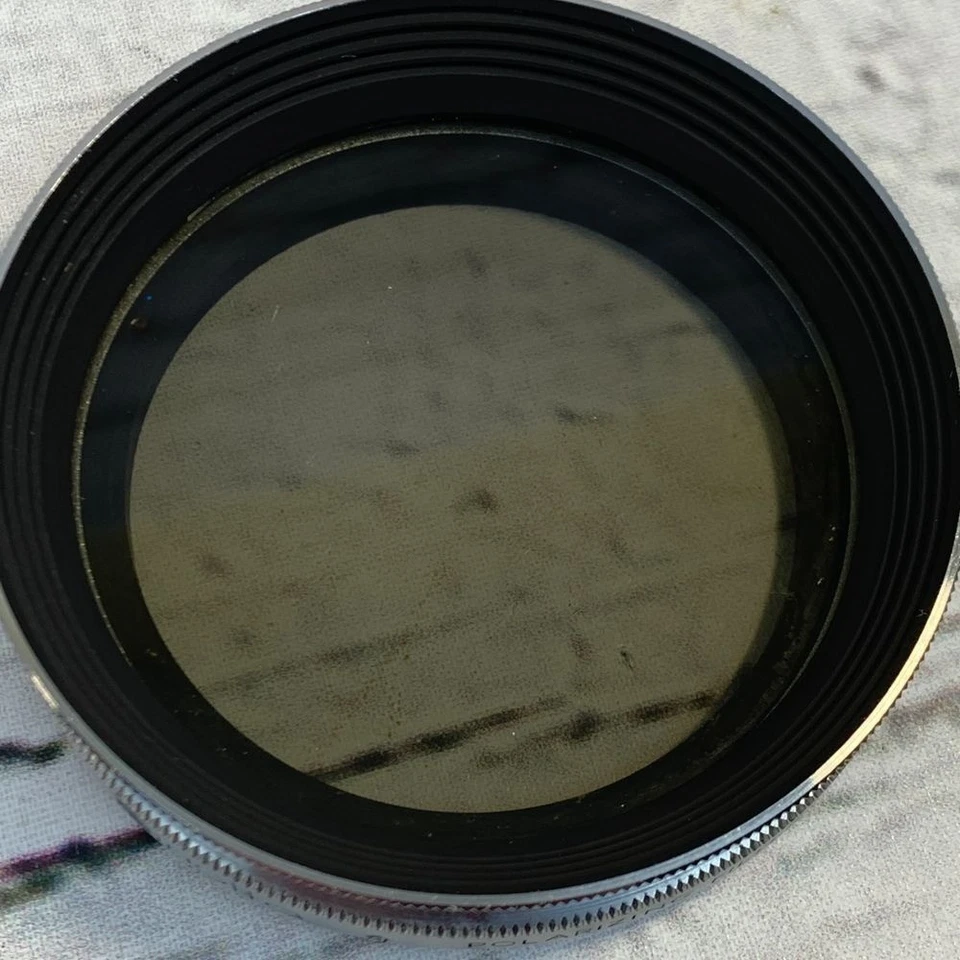 55N Polarizing Camera Lens Filter Photography Equipment Vintage Glass Metal Case - Image 4 of 4