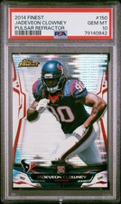2014 TOPPS FINEST JADEVEON CLOWNEY #150 ROOKIE RC PULSAR REFRACTOR /25 PSA 10