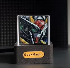 Crystal Cube Smart Display Digital Clock Weather Station Photo & GIF Album USB