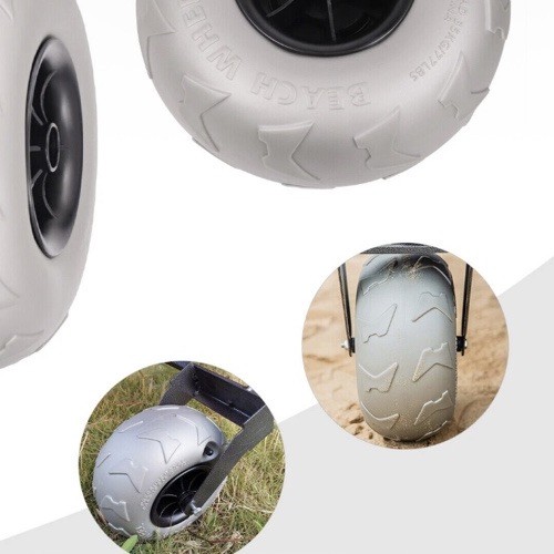 9 inch 2x Beach Cart Wheels Inflatable Wheels Replacement Balloon Beach Tire NEW - Picture 10 of 10