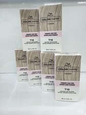 Wella Color Charm Permanent Liquid Toner T18 Lightest Ash Blonde 1.4oz 6pc Combo