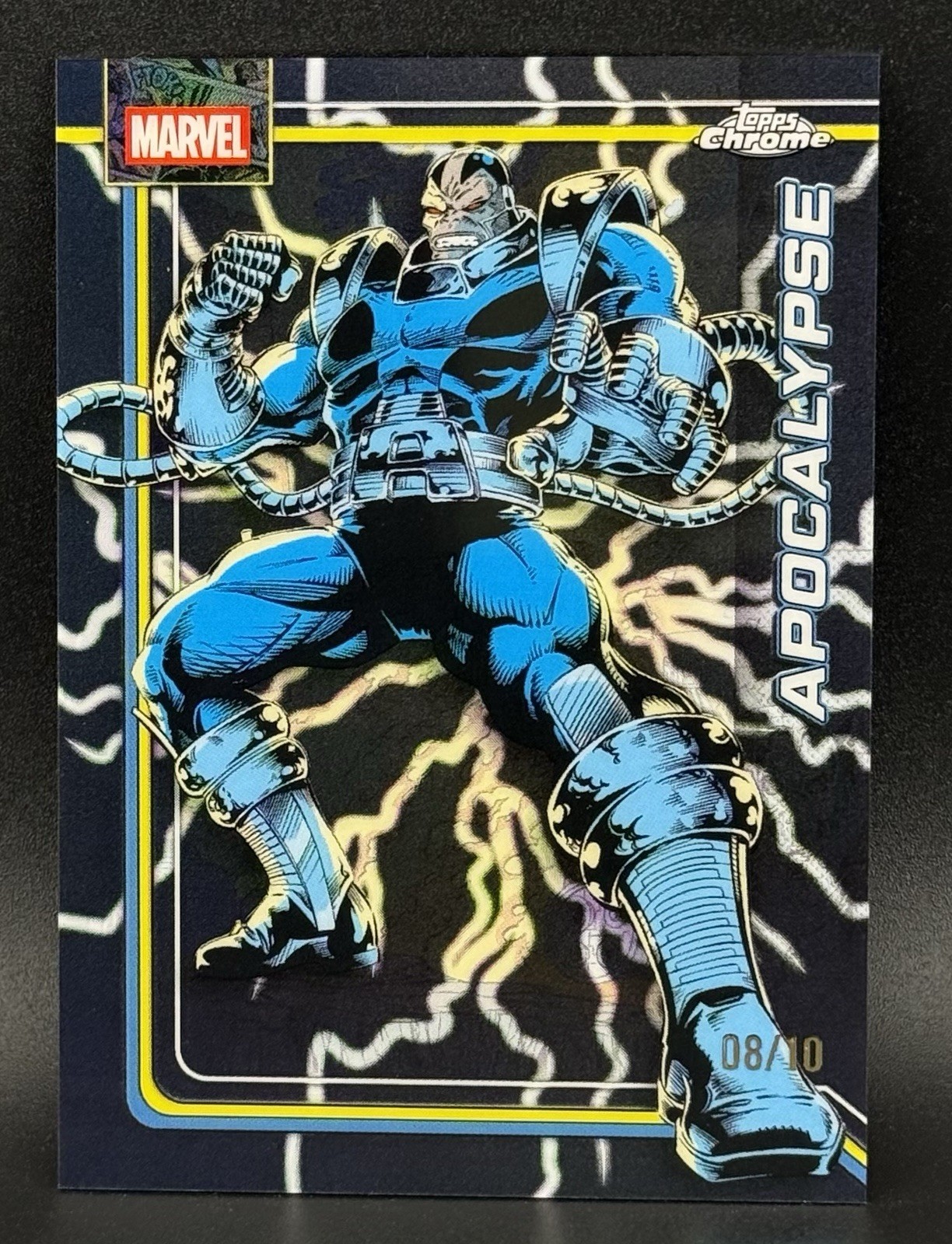 2026 Topps Chrome Marvel #007 APOCALYPSE Storm's Black Lightning Refractor /10