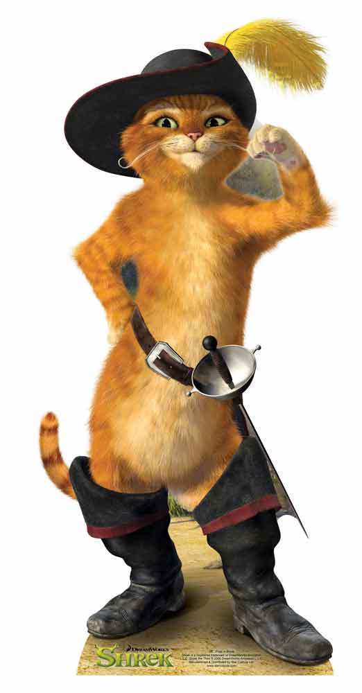PUSS IN BOOTS FROM SHREK LIFESIZE CARDBOARD CUTOUT/STAND UP - DREAMWORKS