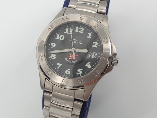 Avia Polar Star Raf Falcons Saphirglas Herrenuhr 198302 NOS