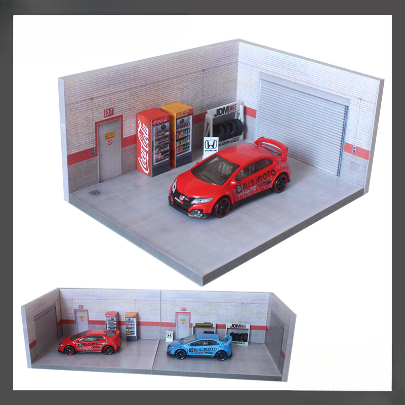 ☆ 1/64 Creative Garage X - Ⅰ 1:64 Diorama Diecast Car Garage Model City Building Parking