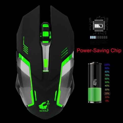 Wired LED 4000dpi Usb optique ergonomique Pro Gamer Gaming Mouse Metal Plate H17 - Imagen 2 de 4