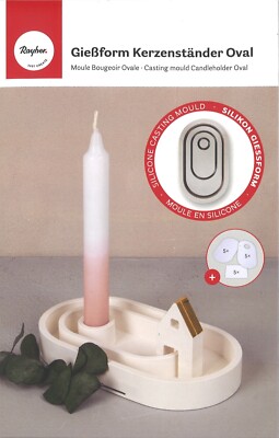 Rayher Silikon Gießform Kerzenständer Oval 36165000