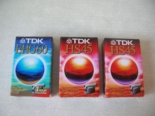 3 Cassettes VHS TDK Life On Record 120 Min - Neuves Sous Cellophane