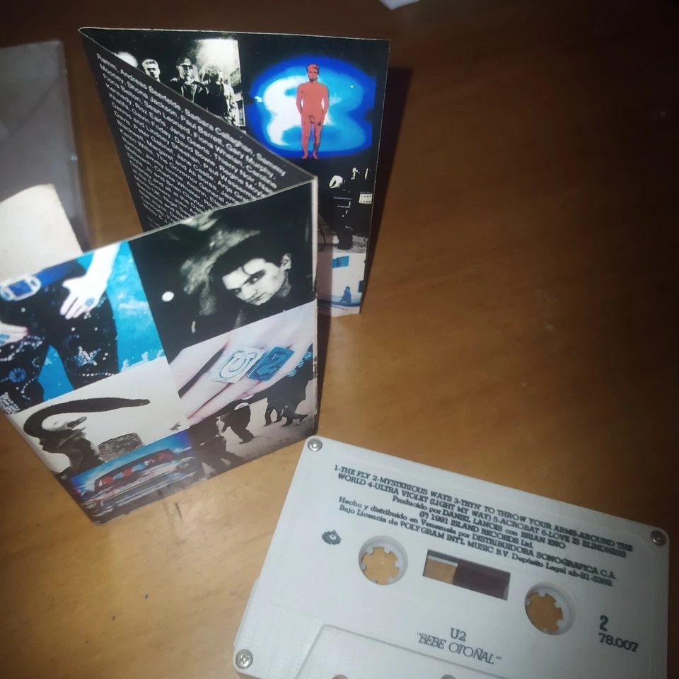 U2 - Achtung Baby = BEBE OTOÑAL ultra rare cassette Venezuela Sonografica 1991 - Image 3 of 4