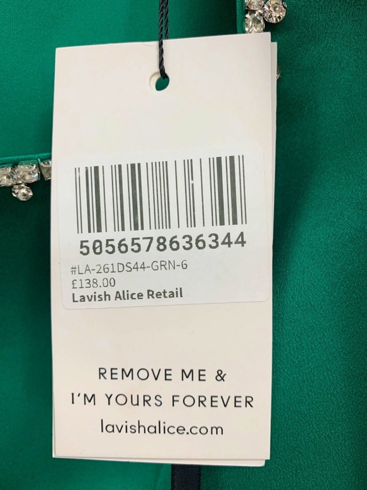 Lavish Alice Green PearlTrimmed Cape Dress UK 6 eBay