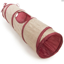 Crackle Chute Collapsible Tunnel Cat Toy with Crinkle Sound Peek-A-Boo Window