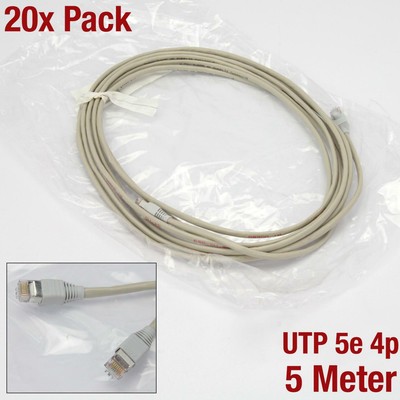 20x CAT 5e 4P UTP PATCHKABEL NETZWERKKABEL ETHERNET KABEL DSL XBOX PS4 LAN RJ45