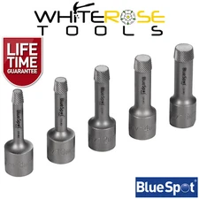 BlueSpot Tapered Spiral Screw And Nut Extractor Socket Set 1/2" 5 Piece