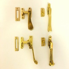 Solid Polished Brass Victorian/Georgian Casement Window Fasteners